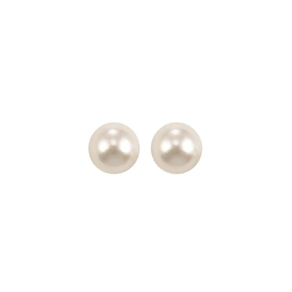 14Kt Yellow Gold Pearl Earring