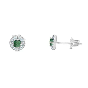 14KW 24DIA)S/C) 0.07CT, EM0.16CVINTAGE EM STUD ER -- 121EB3549AED