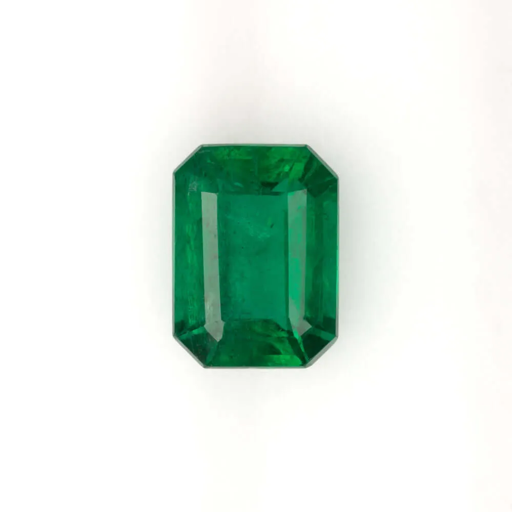 1.57ct RICH GREEN EMERALD LOOSE NATURAL GEMSTONE EMERALD SHAPE CUT 1.5 CARAT