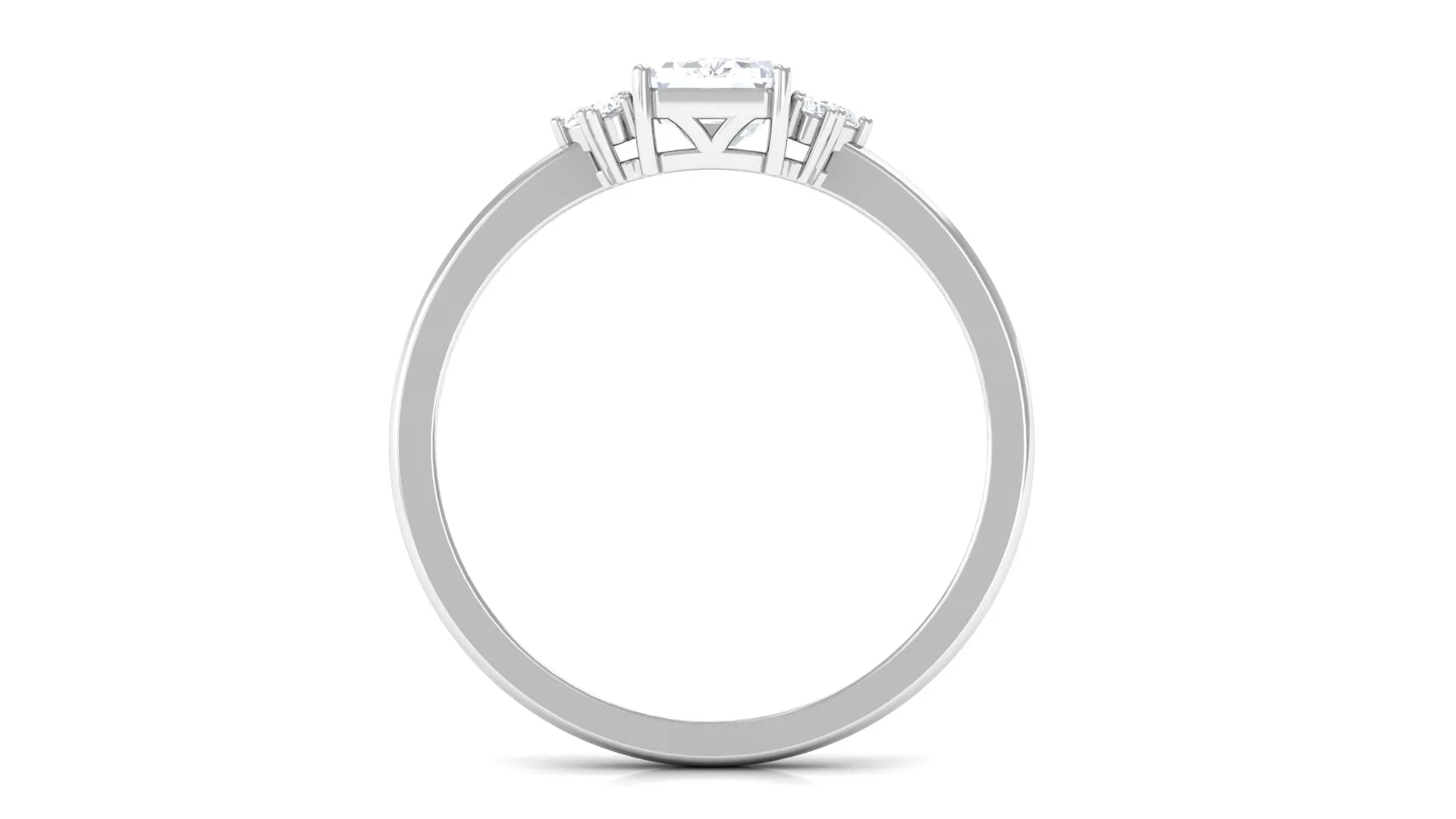 2 CT Octagon Cut Solitaire Cubic Zirconia Engagement Ring