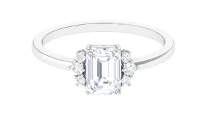 2 CT Octagon Cut Solitaire Cubic Zirconia Engagement Ring