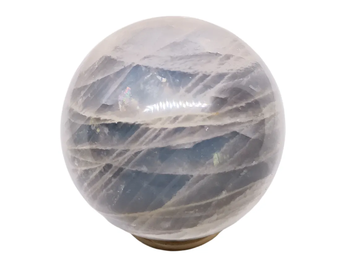 334g Blue Rose Quartz Crystal Sphere