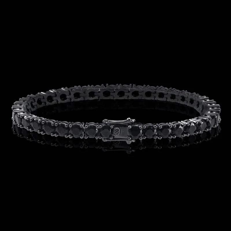 4mm Black Moissanite Tennis Bracelet