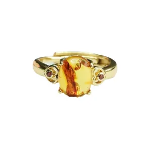 Amber and Zircon Sterling Silver Love Ring from Fortune's Favor Collection