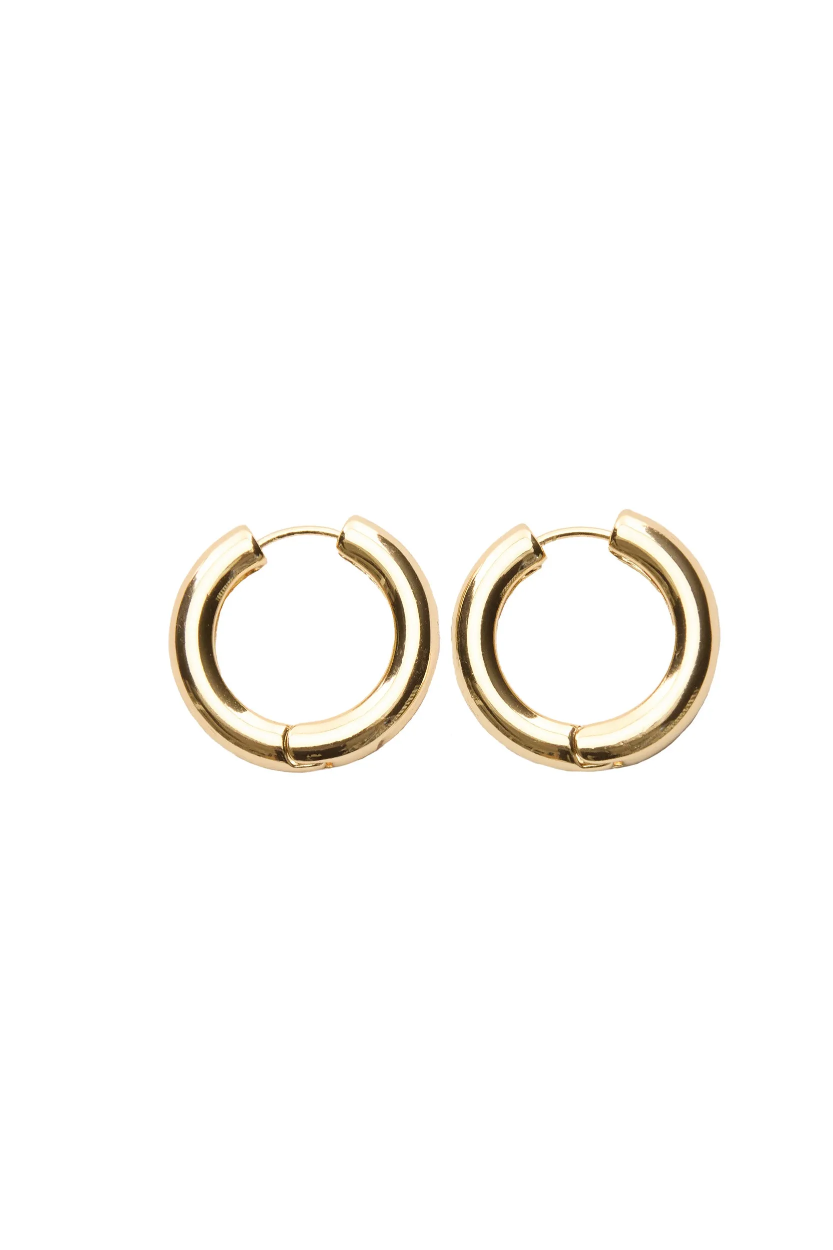 Amber Mid-Size Hoop Earrings - Gold