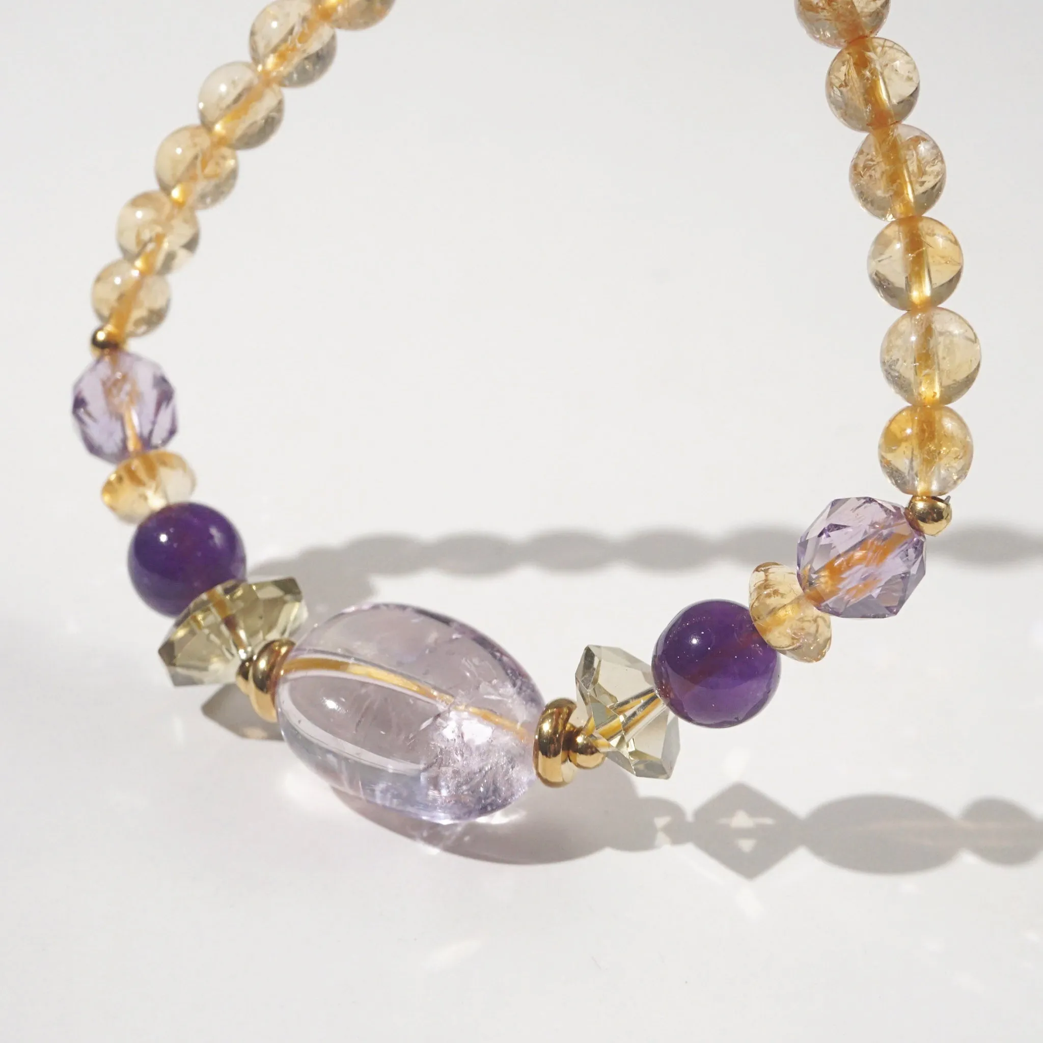 Amethyst, Lemon Quartz and Citrine