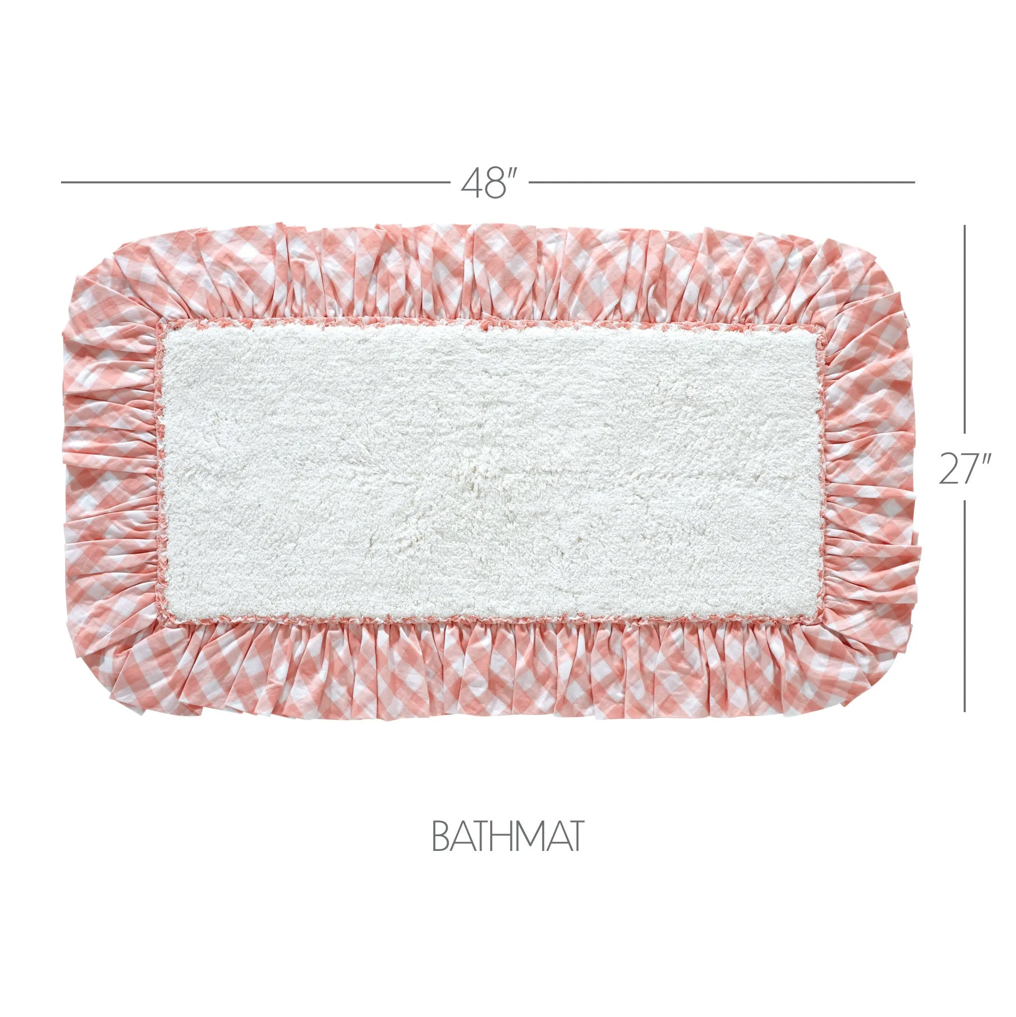 Annie Buffalo Coral Check Bathmat 27x48