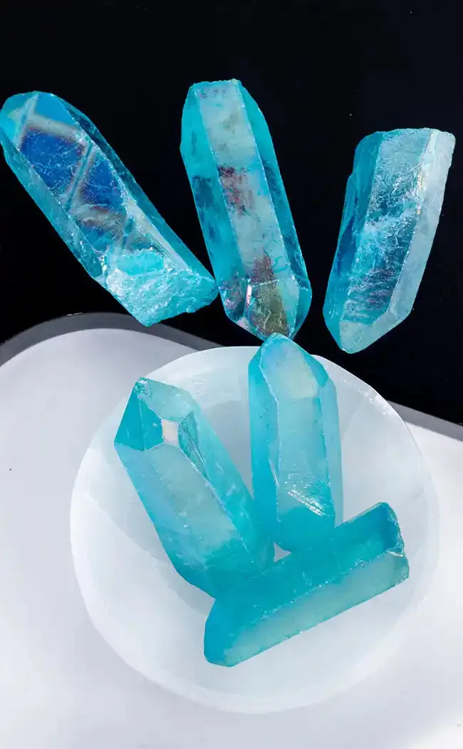 Aqua Aura Quartz Points