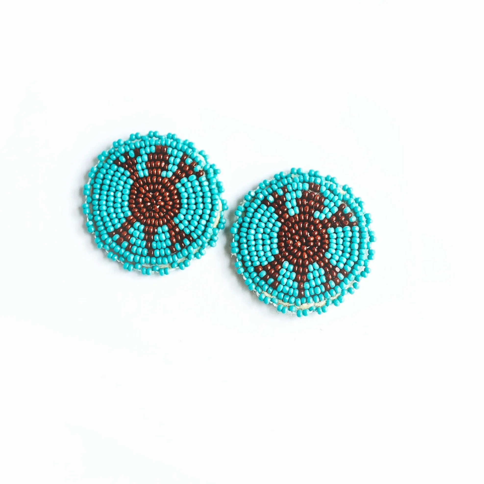 Beaded concho earring