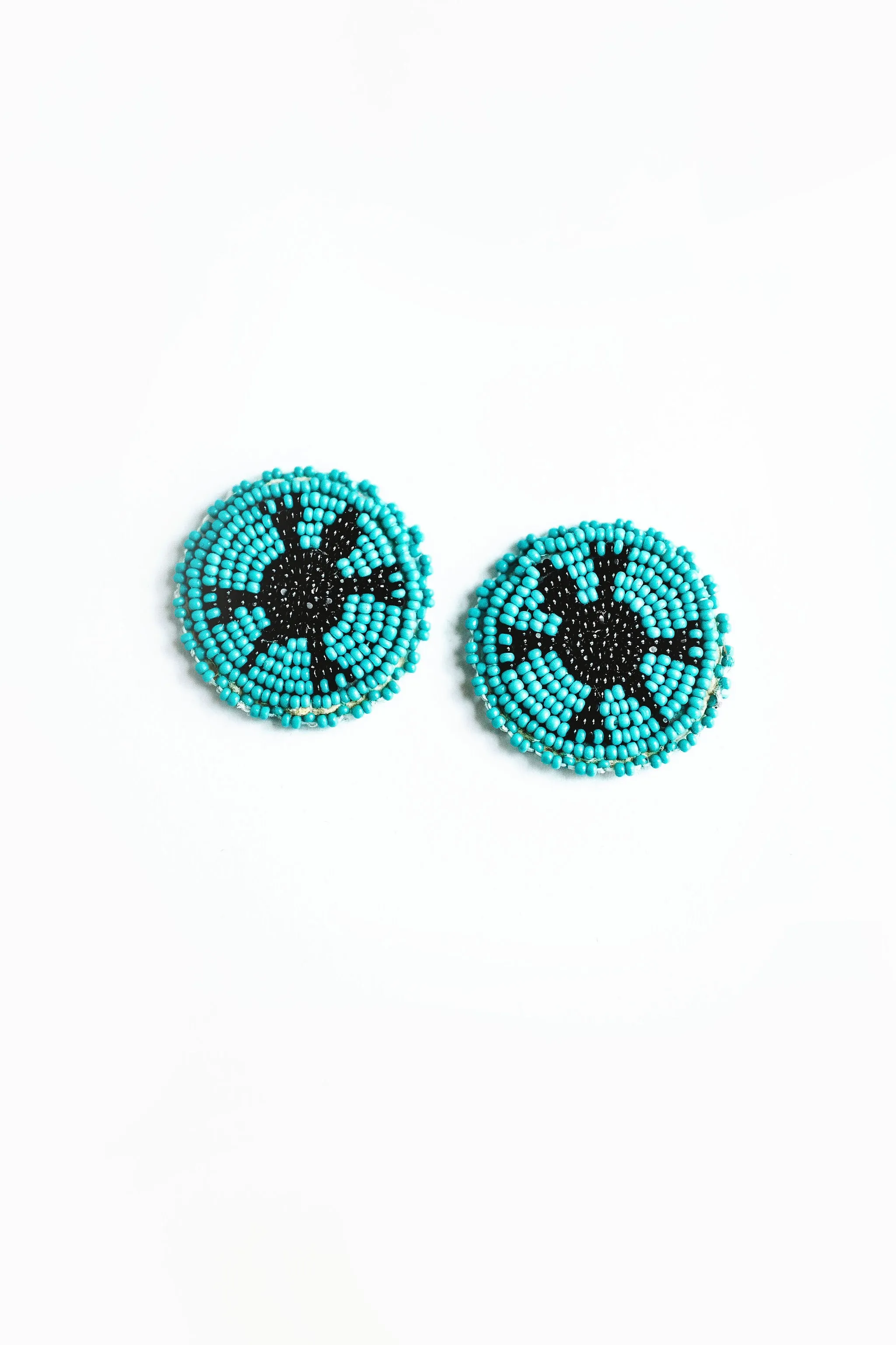 Beaded concho earring