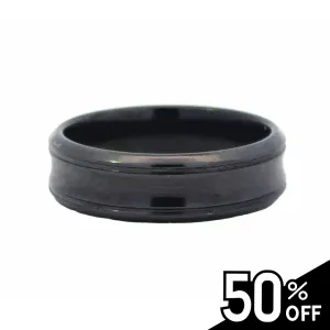 Black Zirconium Wedding Band