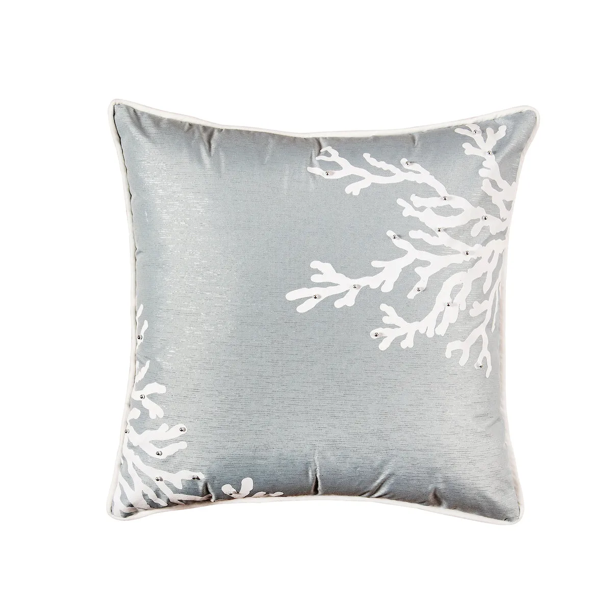 Blue Coral Square Pillow