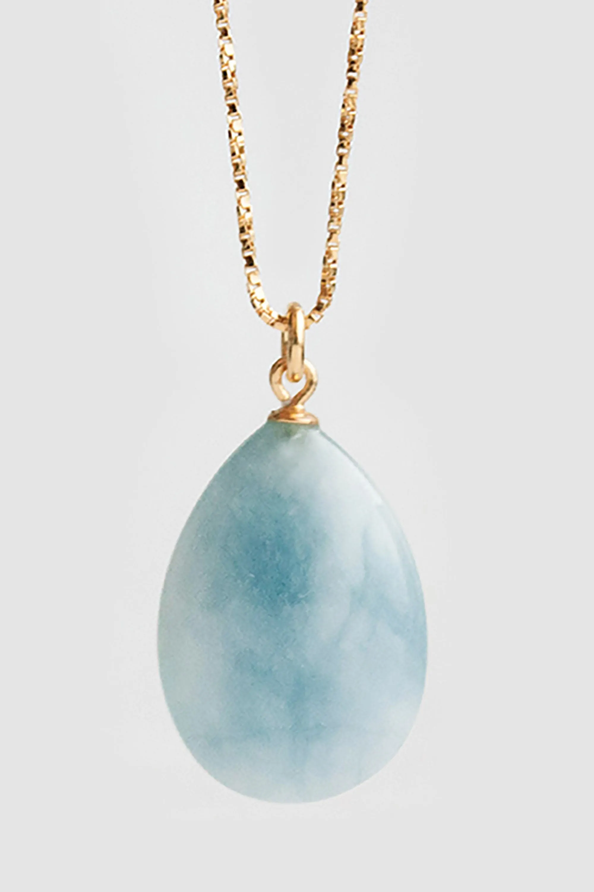 blue quartz necklace gold <br> by Neinties