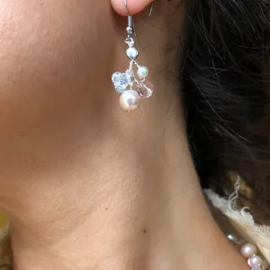 Branch Earrings - Champagne & Pearl