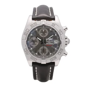 Breitling Chrono Cockpit Galactic Black Dial Steel Leather A13358 (Preowned)