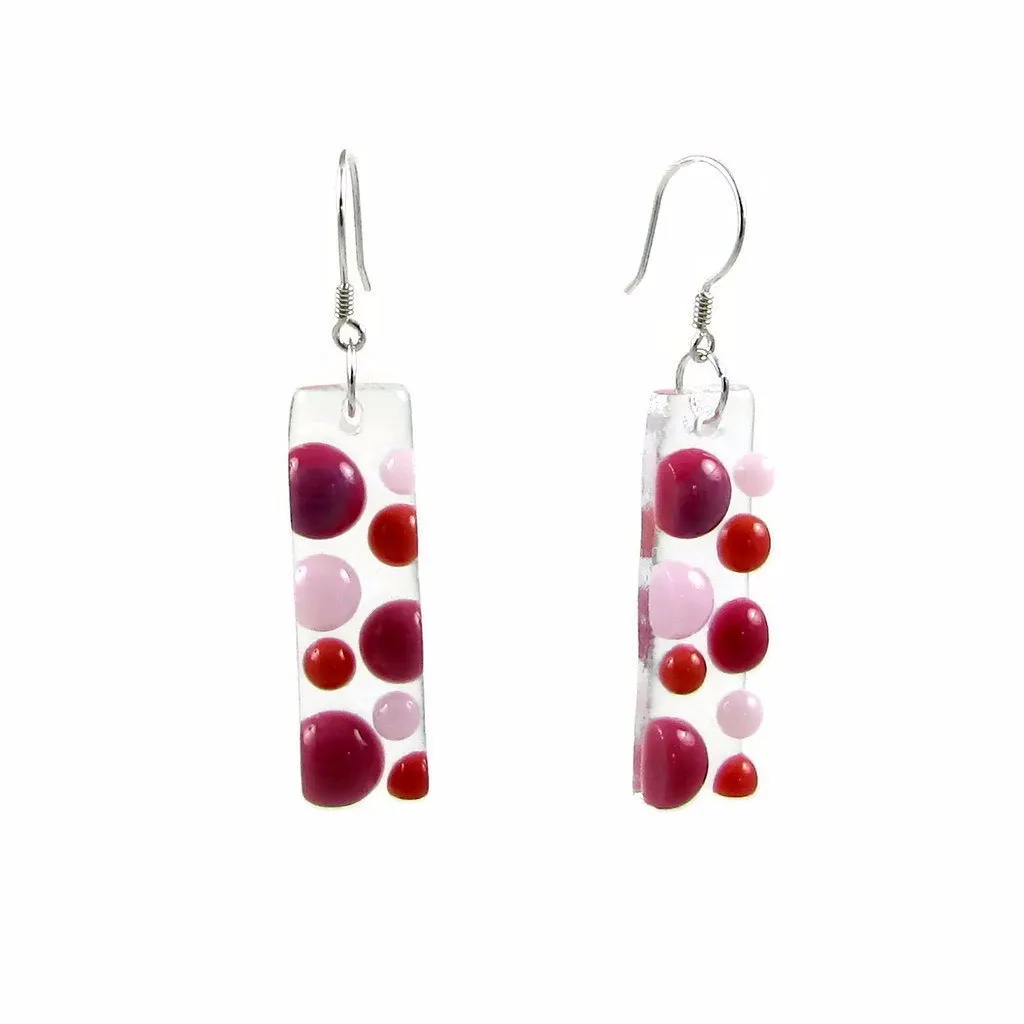 Bubbles Glass Earrings - Orange