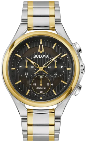 Bulova CURV Two Tone Chronograph Mens Watch 98A301