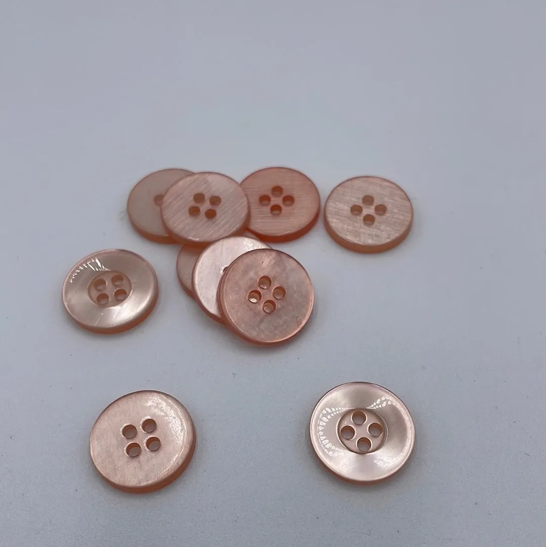 Buttons, Plastic, 1.9cm, Pale Coral (NBU0452)