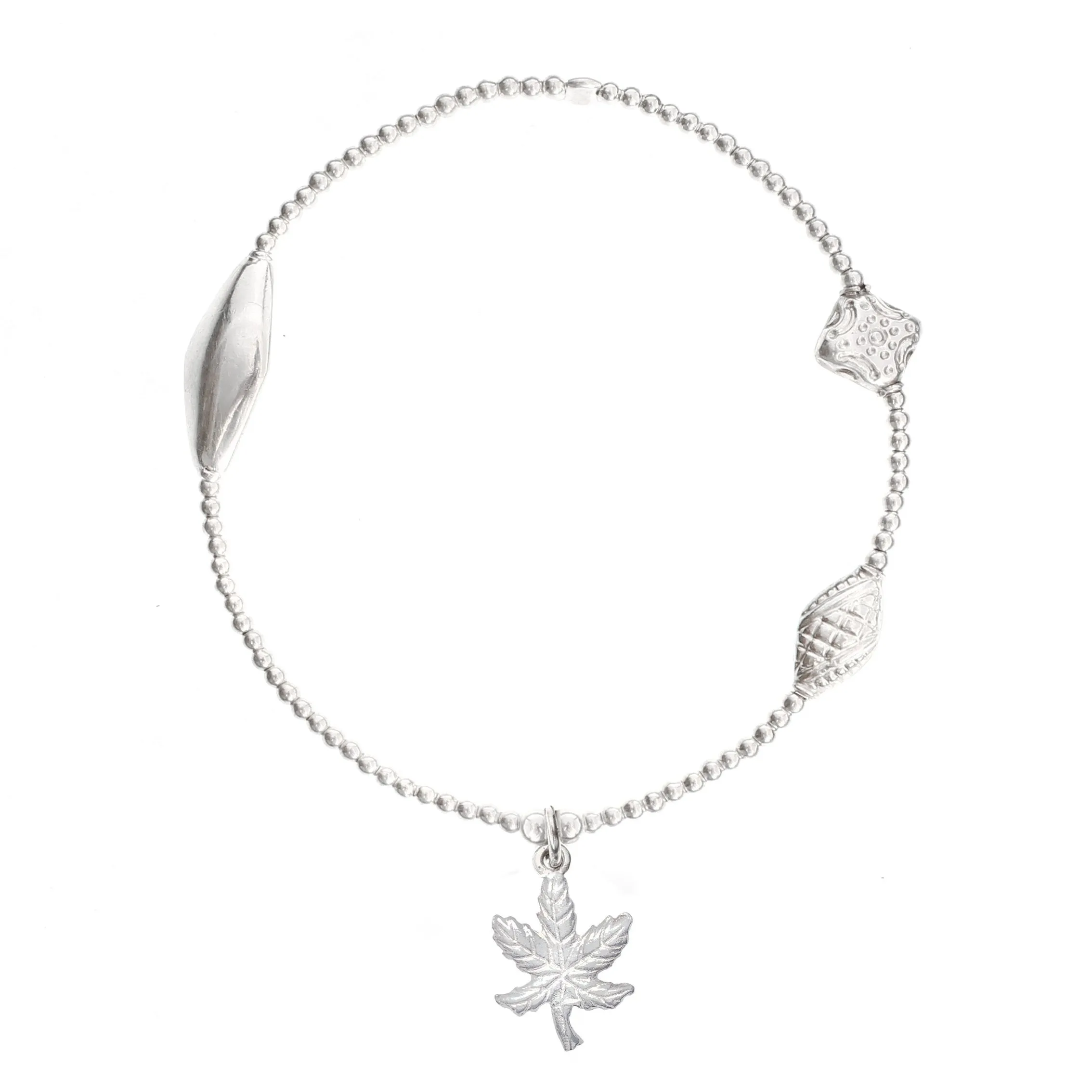 Cannabis Leaf Charm Bracelet