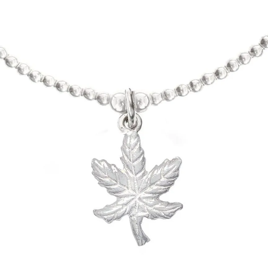 Cannabis Leaf Charm Bracelet