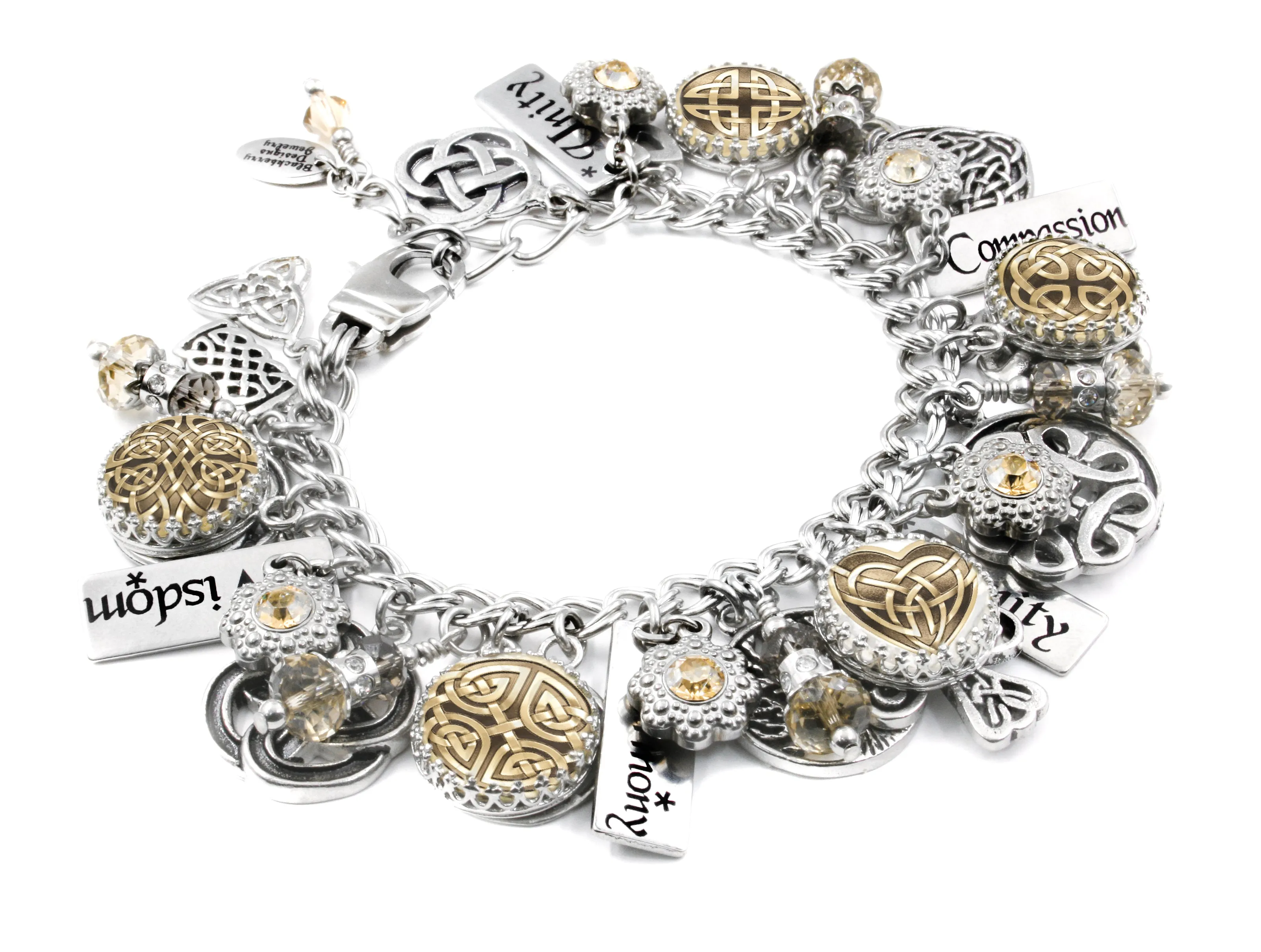 Celtic Knot Spiral Charm Bracelet