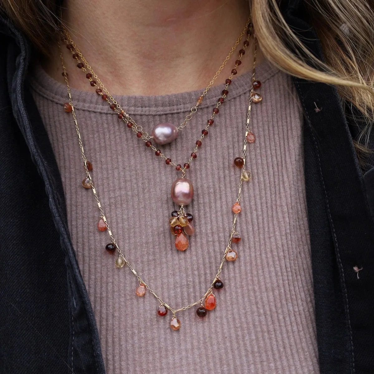 Champagne Edison Pearl Necklace