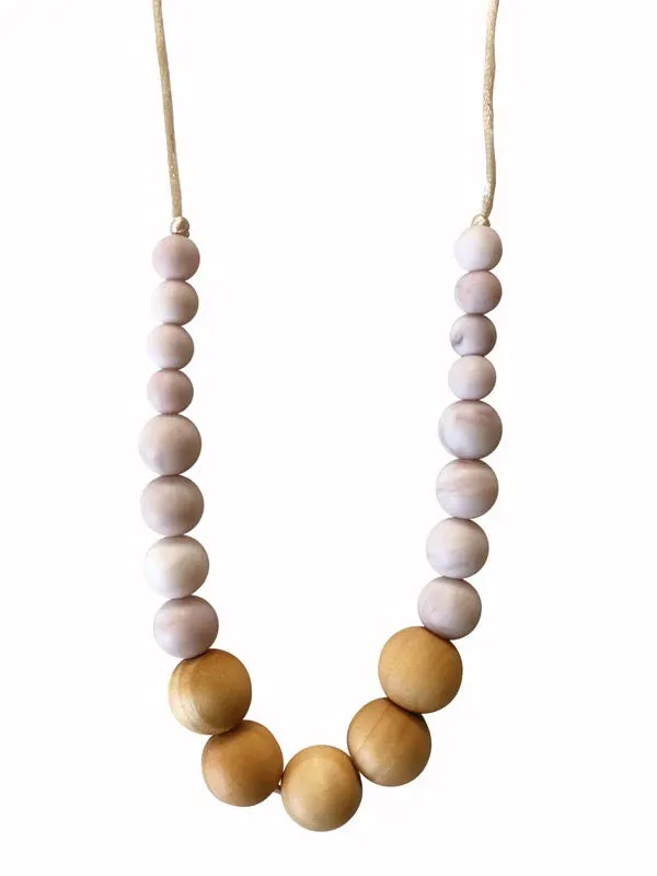 Chewable Charm - Teething Necklace - The Landon (Rose Quartz)