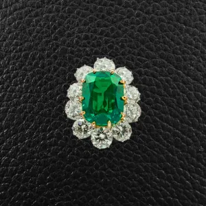 Columbian Emerald & Diamond Ring