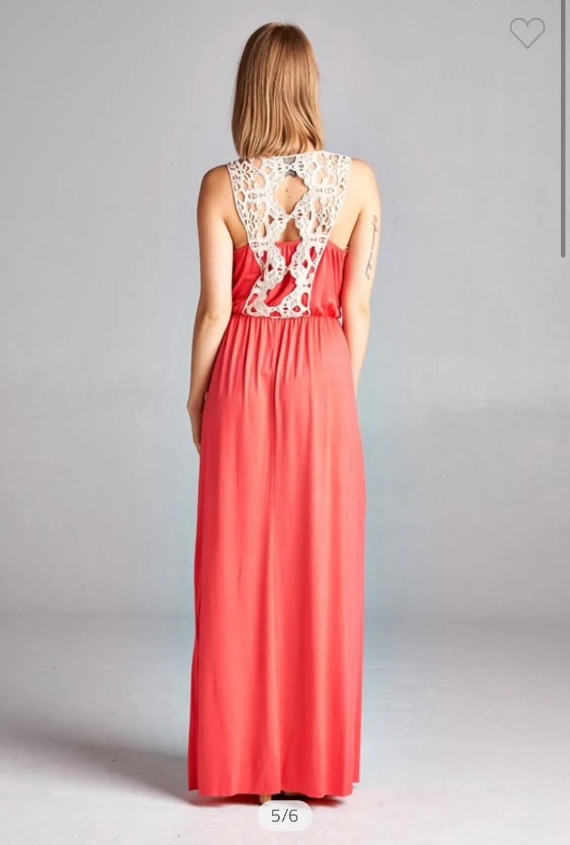 Coral Crochet Maxi