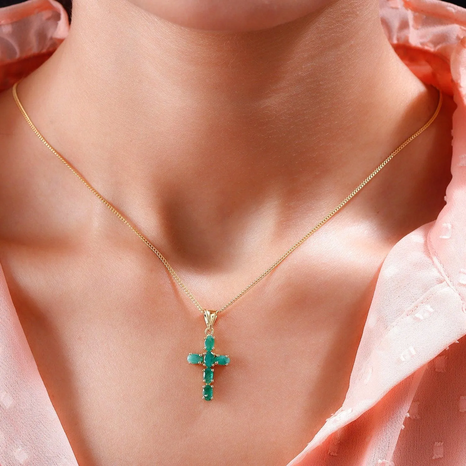 Cross Pendant Necklace , 925 Sterling Silver , Precious Gemstone Cross Necklace , Gold Cross , Religious necklace for girls, Gift for her