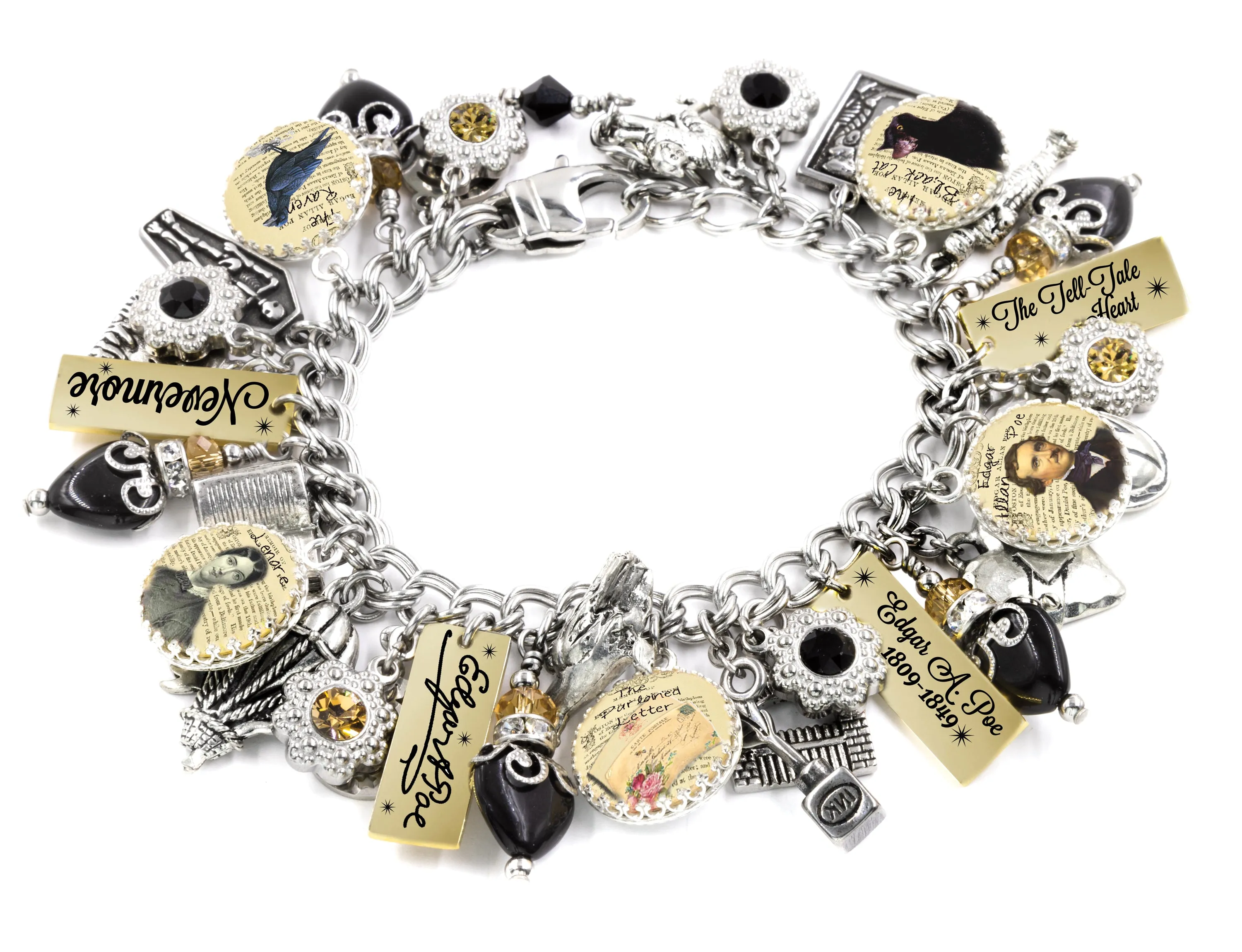 Edgar A. Poe Charm Bracelet