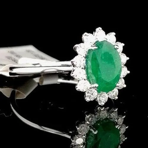 Emerald & Diamond 18ct Ring