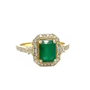 Emerald and Diamond Ring