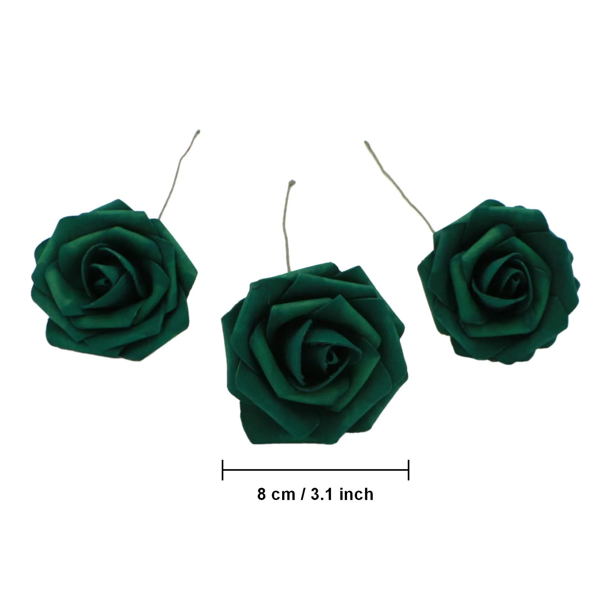 Emerald Artificial Roses 50 Hunter Green Wedding Flowers