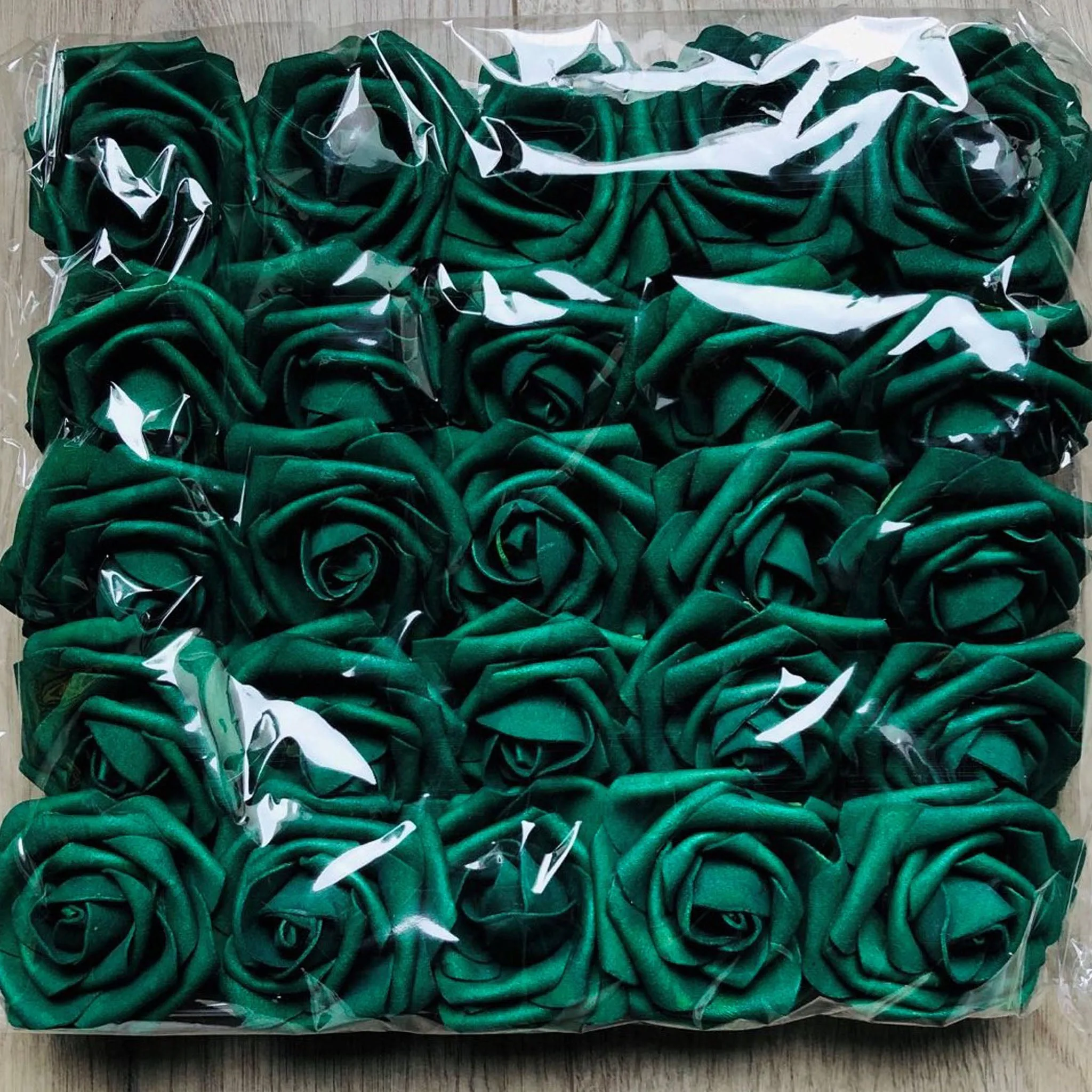 Emerald Artificial Roses 50 Hunter Green Wedding Flowers