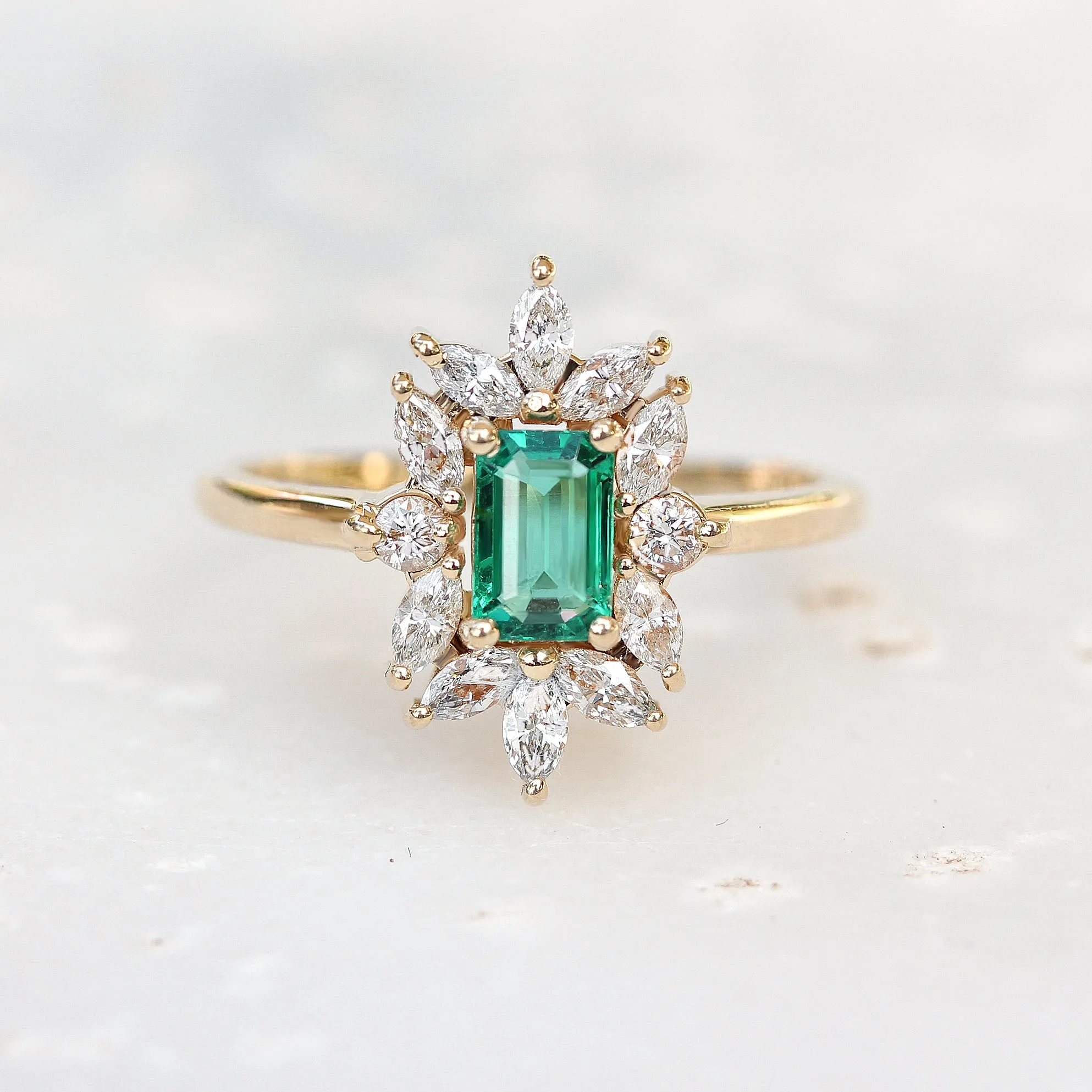 Emerald cut Emerald Engagement ring, Charlotte