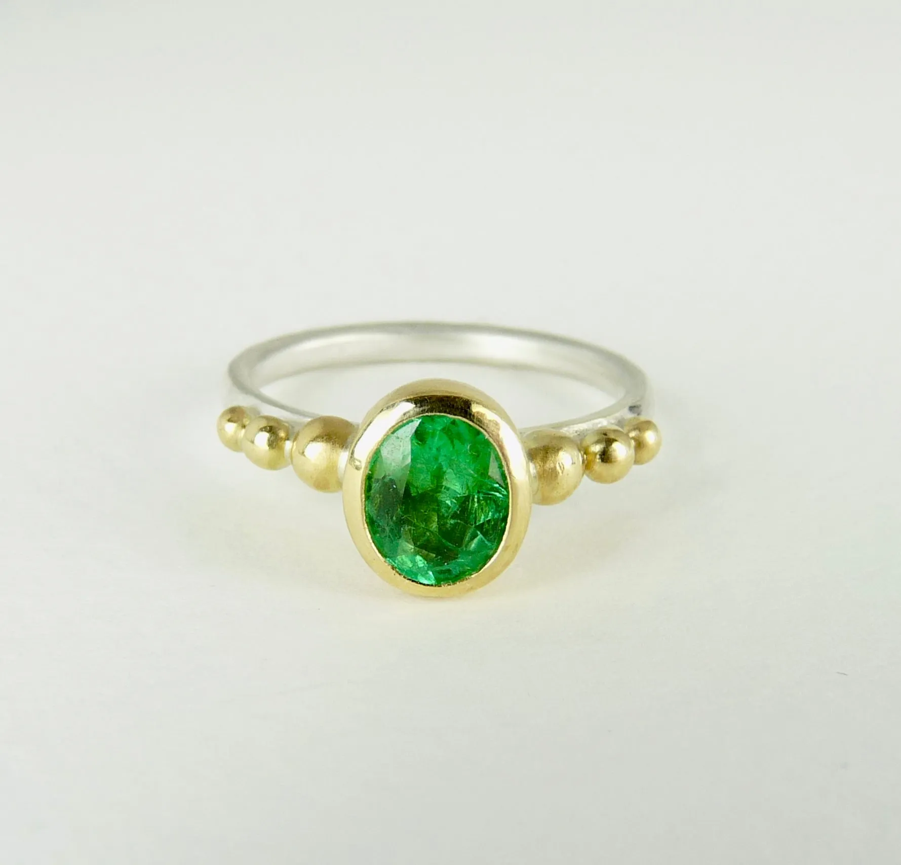 Emerald Granulation Ring