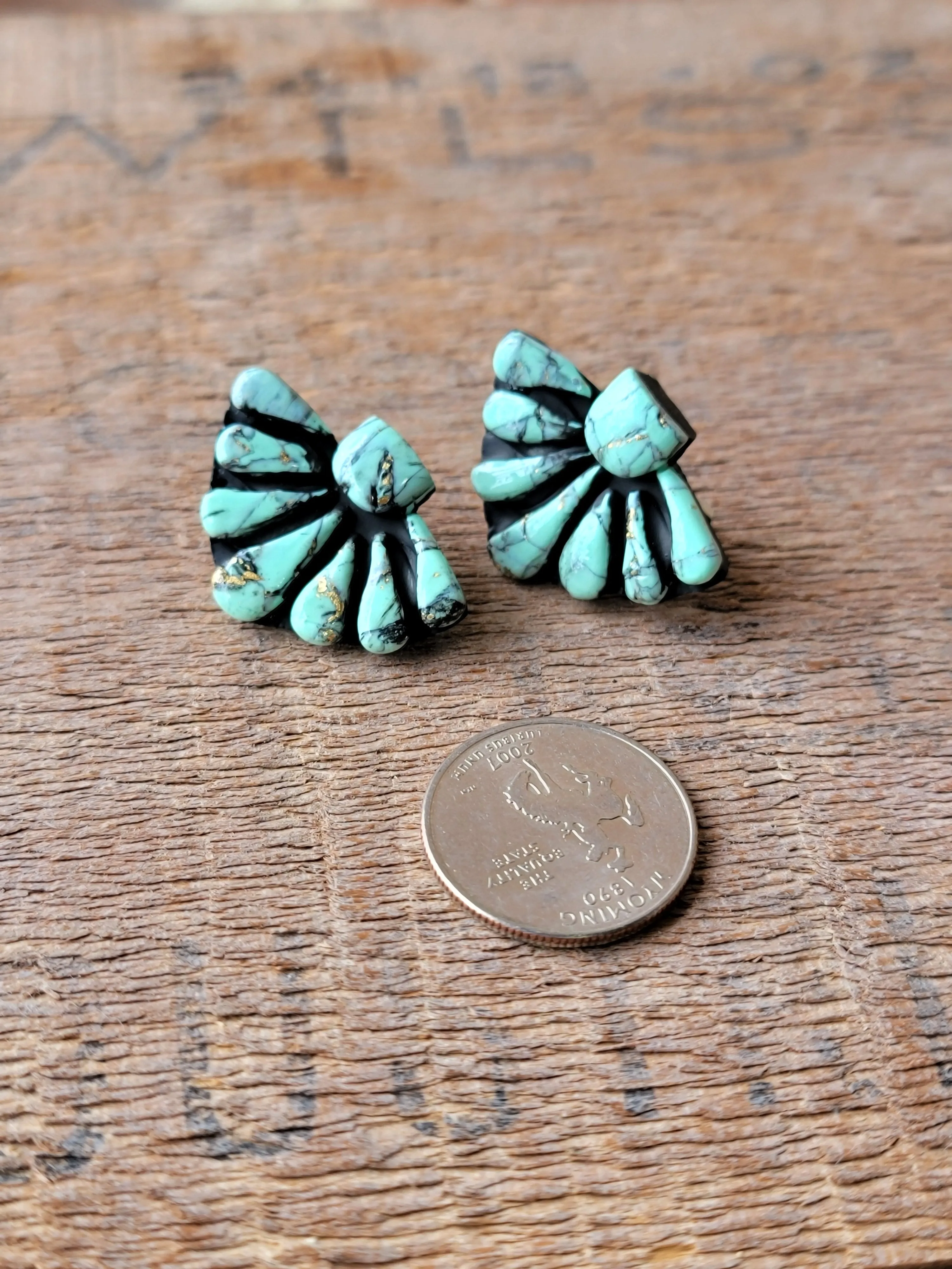 Ezra Clay Cluster Earring [Turquoise]