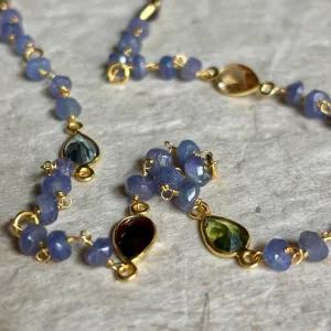 Fleur Necklace With Gemstones