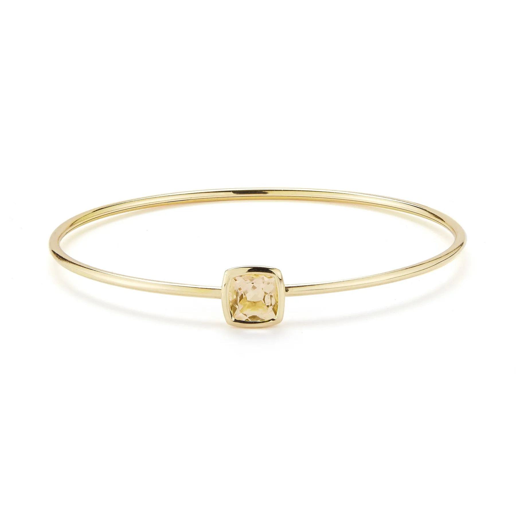 Gaia - Bangle Bracelet with Citrine, 18k Yellow Gold