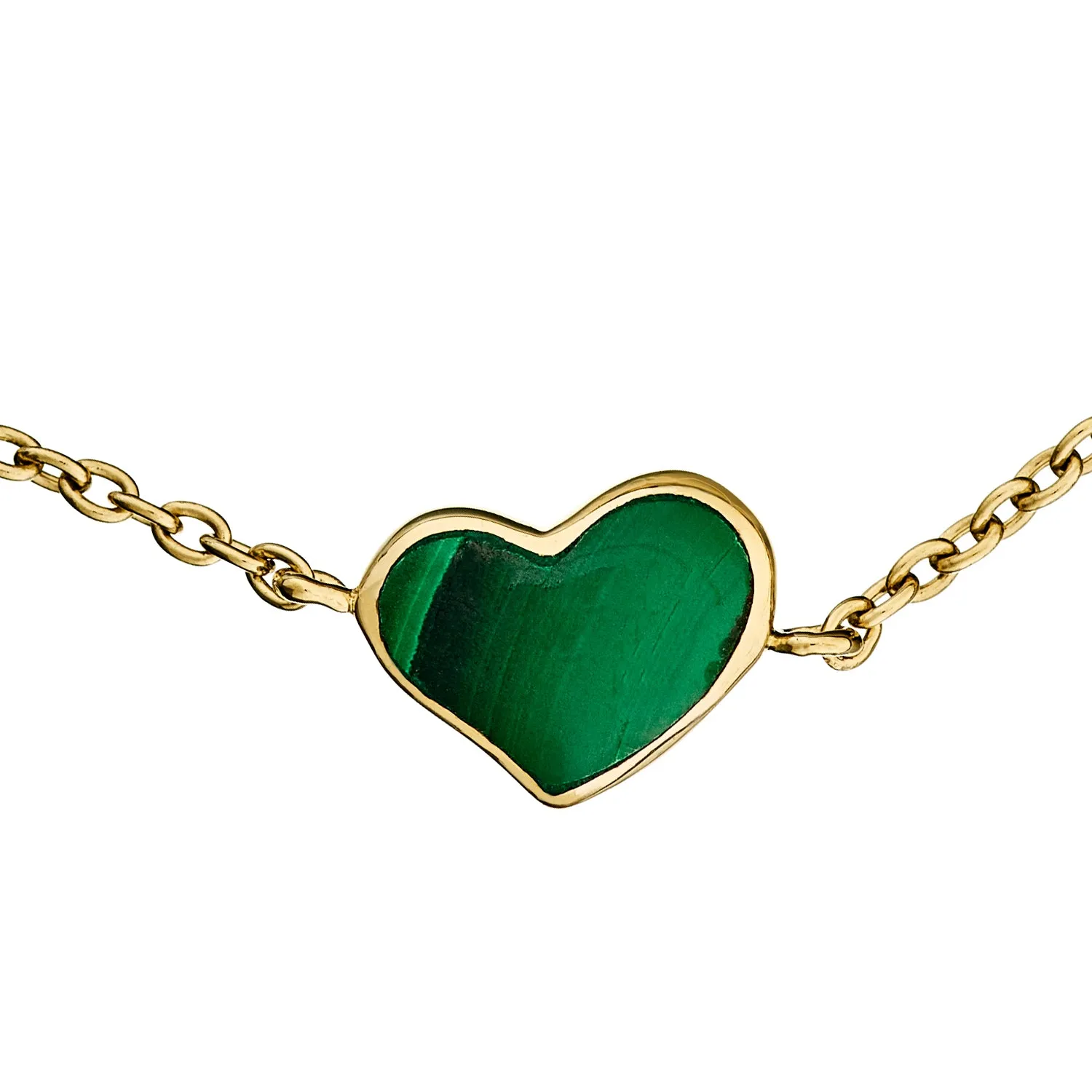 Gemstone Heart Sterling Silver Bracelet with 18K Gold Vermeil