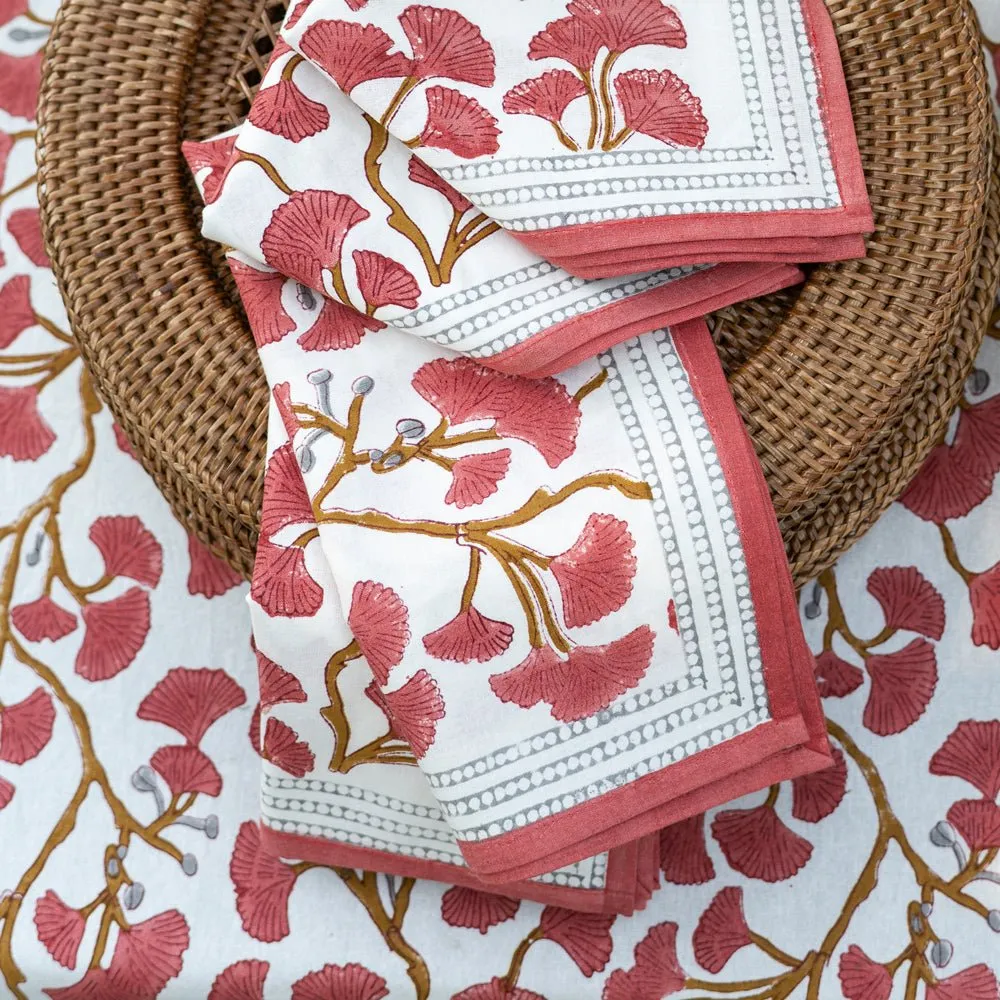 Ginkgo Coral Napkin | Set of 4