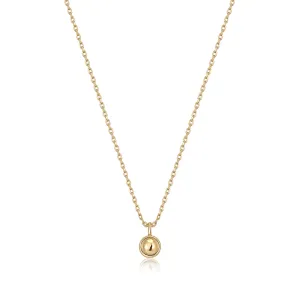 Gold Orb Drop Pendant Necklace