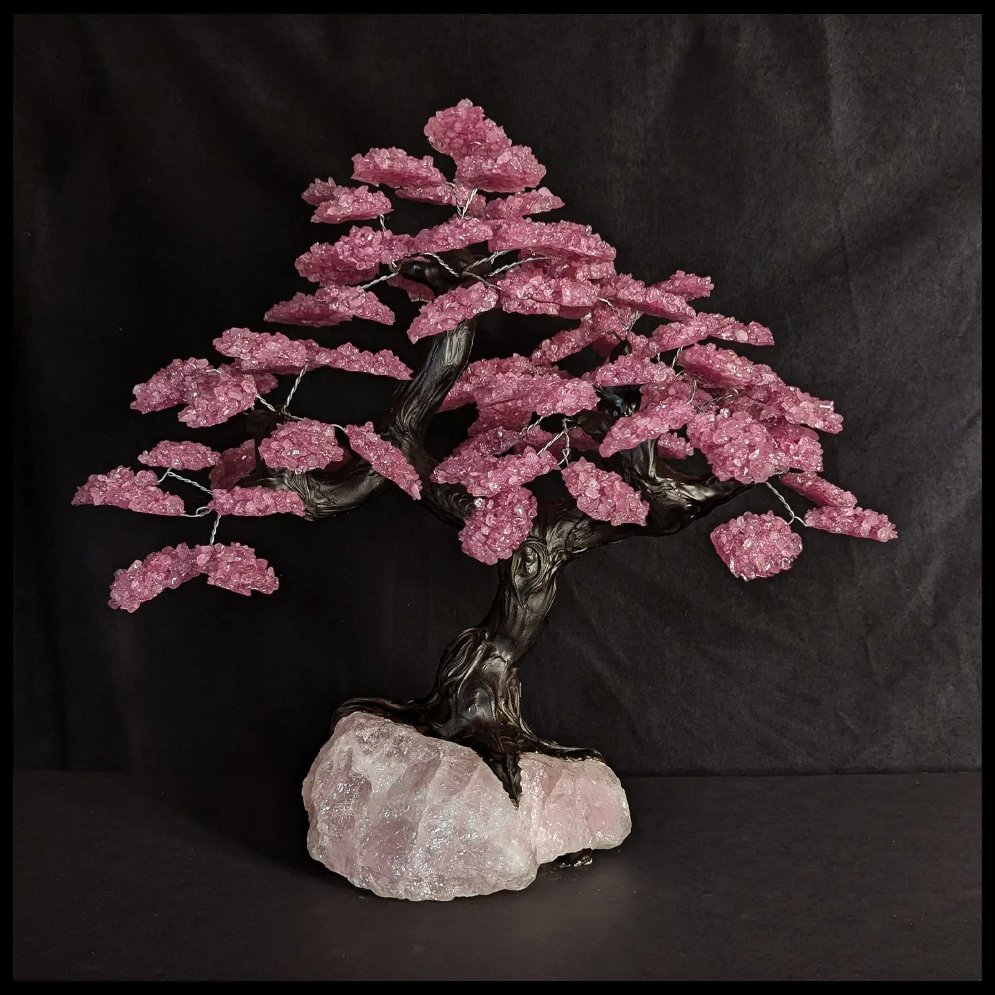 GST208sz7 Gemstone Tree - Rose Quartz