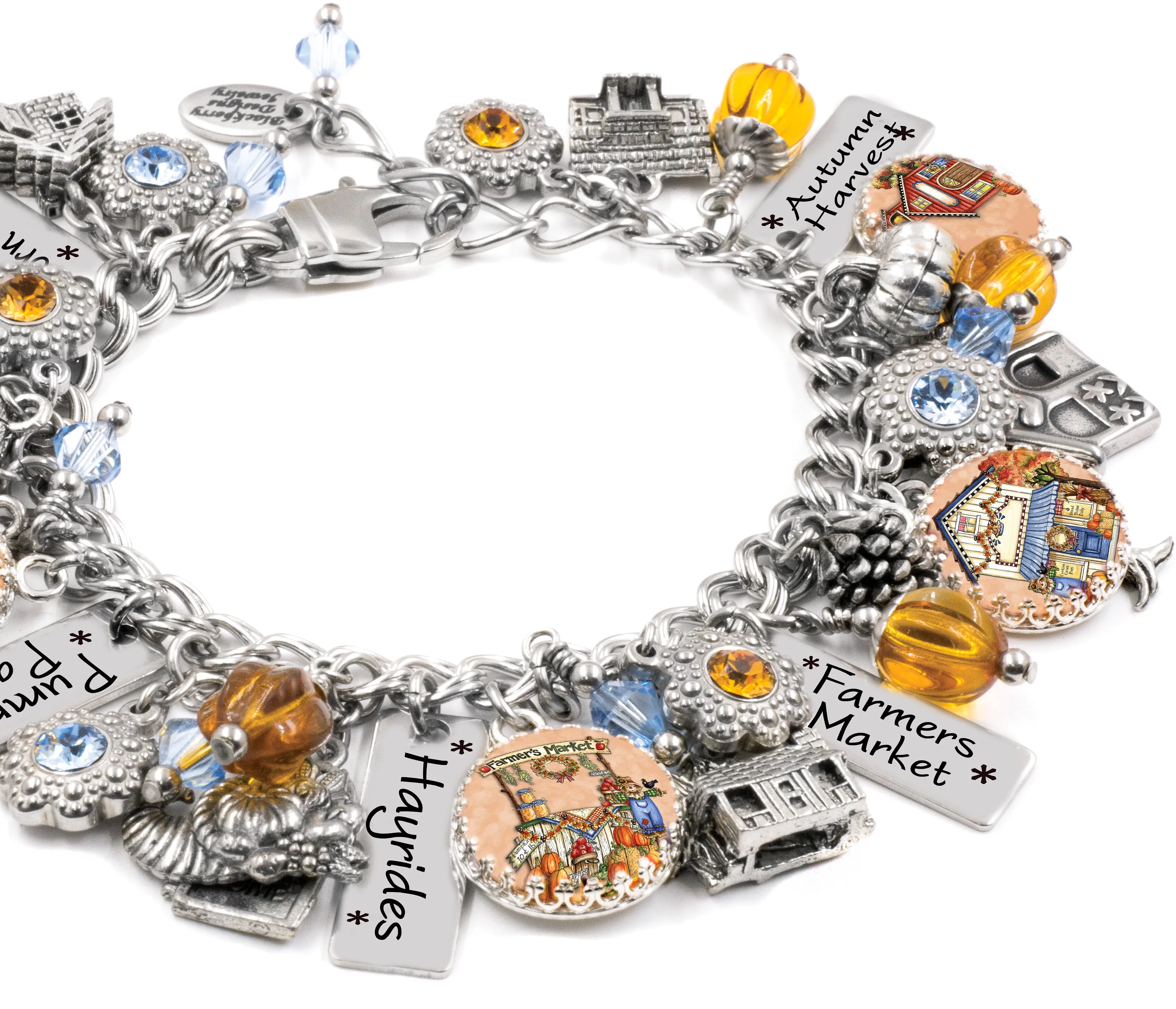 Harvest Lane Village, Autumn Charm Bracelet