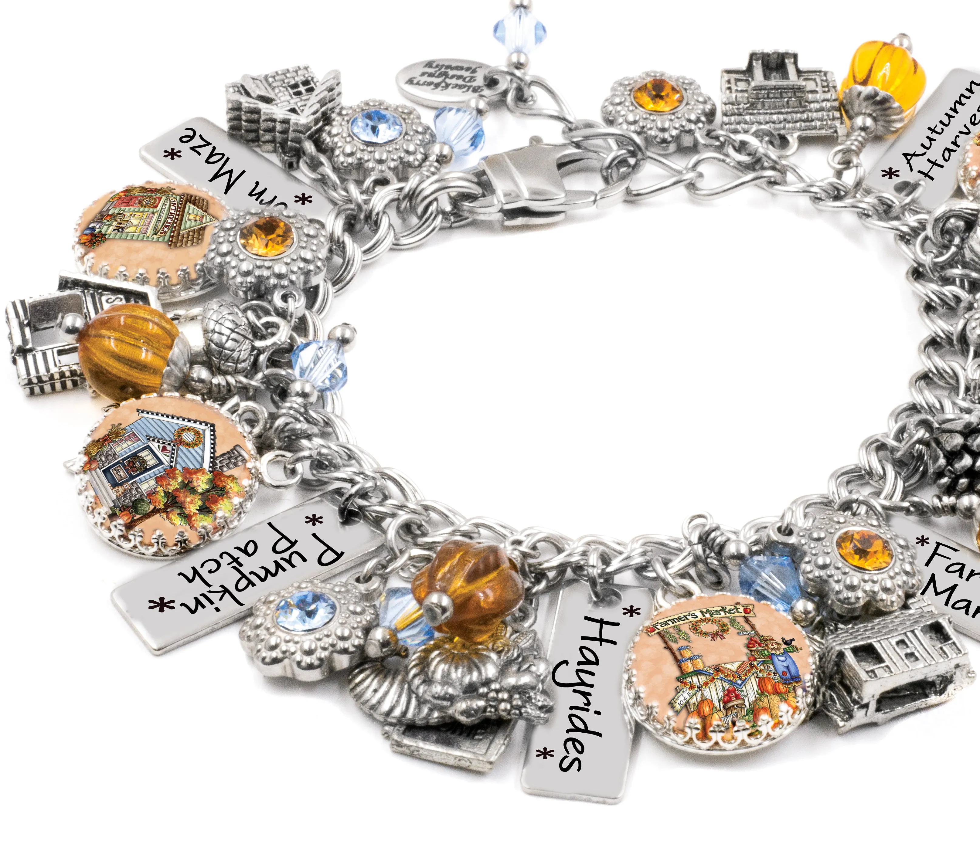 Harvest Lane Village, Autumn Charm Bracelet