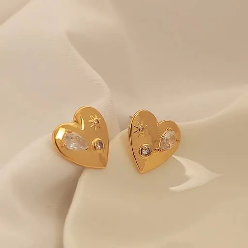 Heart Zircon Earring