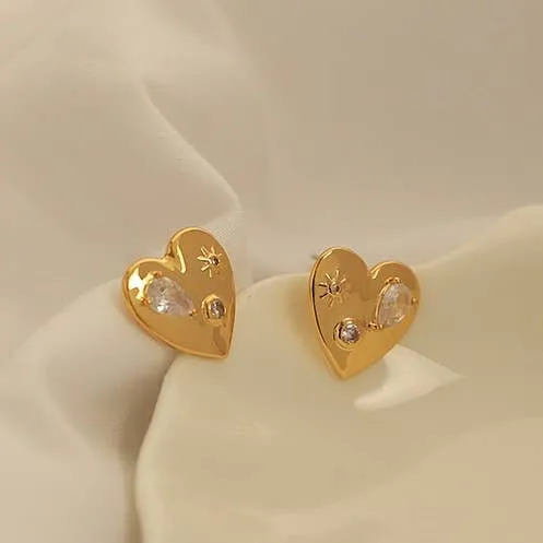 Heart Zircon Earring