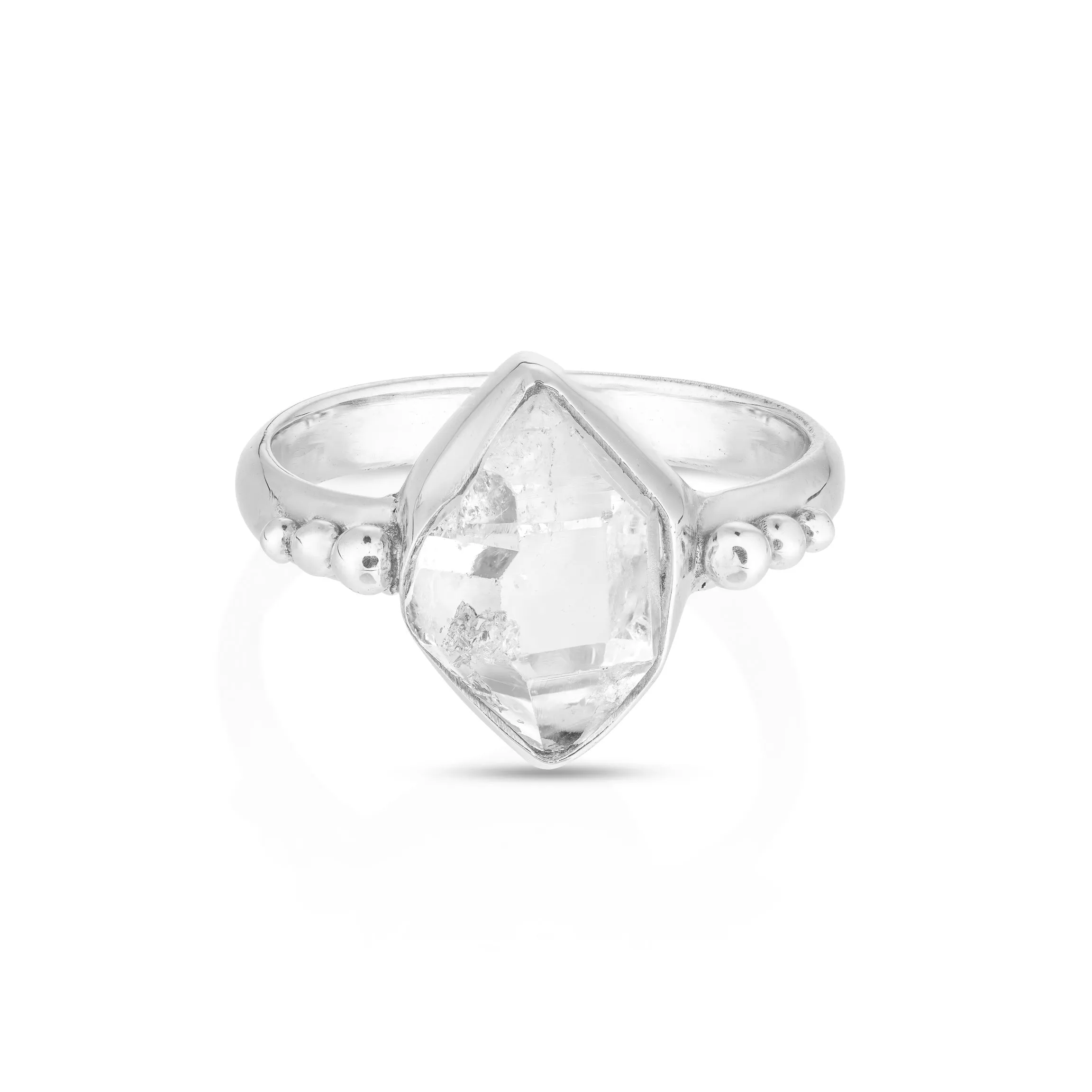 Herkimer Diamond Silver Ring