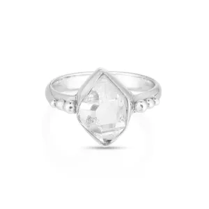 Herkimer Diamond Silver Ring